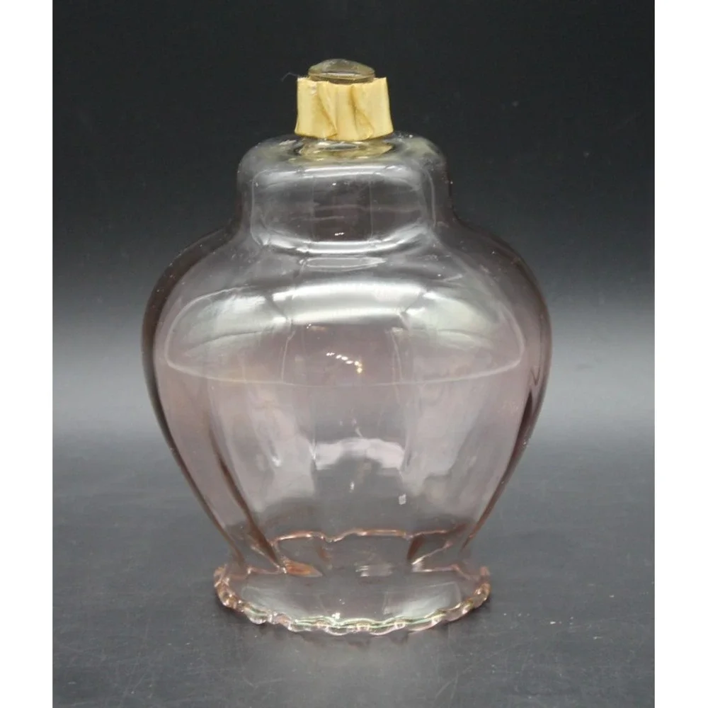 Vintage Pink Glass Votive Candle Cup Insert for Candlestick Holder